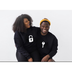 PRINT ON DEMAND COUPLES CUSTOMIZE QUALITY HOODIE BRANDED T SHIRT
