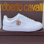 HIGH QUALITY ROBERTO CAVALLI WHITE SNEAKERS